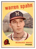 1959 Topps Baseball #040 Warren Spahn Braves EX-MT Obscure 522177