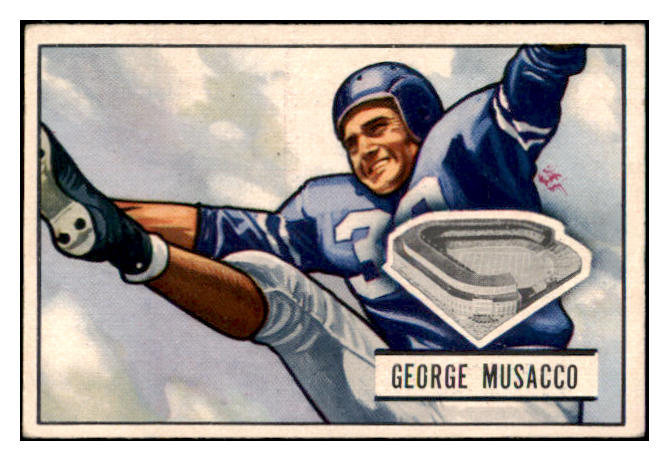 1951 Bowman Football #007 George Musacco Yanks EX 522183