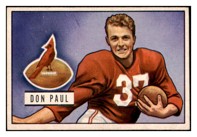 1951 Bowman Football #030 Don Paul Cardinals EX-MT 522186