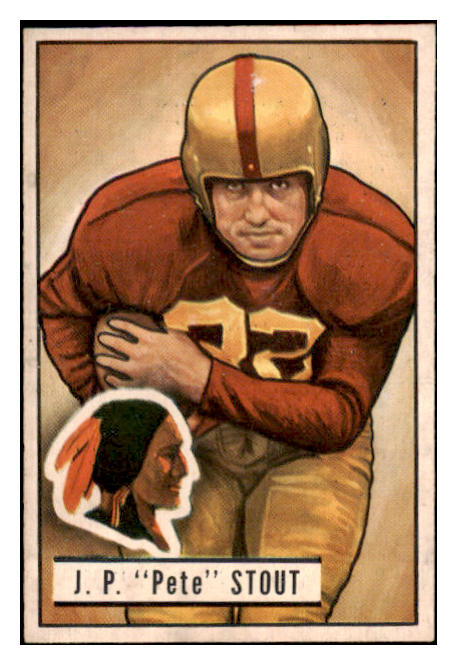 1951 Bowman Football #070 Pete Stout Washington EX-MT 522189