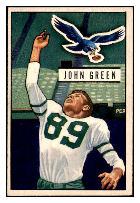 1951 Bowman Football #083 John Green Eagles EX-MT 522191