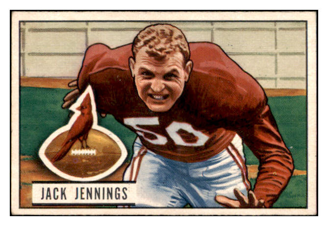 1951 Bowman Football #098 Jack Jennings Cardinals EX 522193