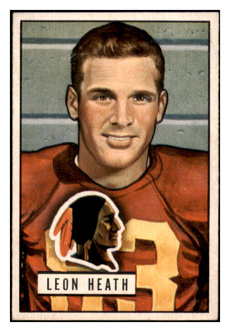 1951 Bowman Football #106 Leon Heath Washington EX-MT 522194