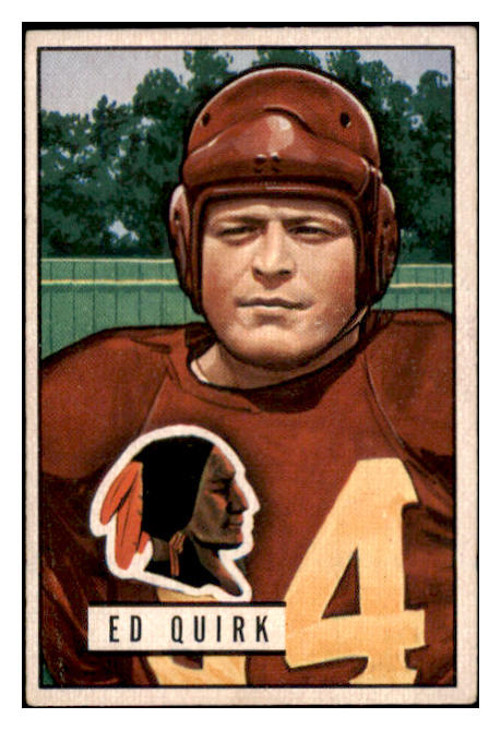 1951 Bowman Football #107 Ed Quirk Washington EX-MT 522195