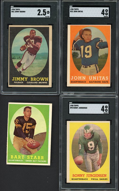 1958 Topps Football Complete Set Jim Brown SGC 2.5 522197