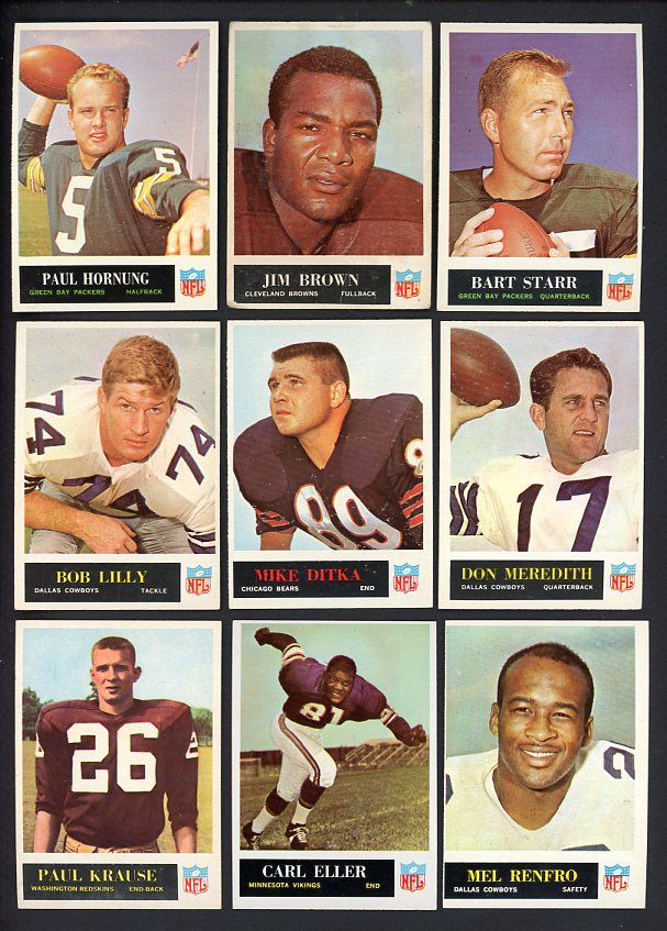 1965 Philadelphia Football Complete Set Sharp Brown Unitas 522198