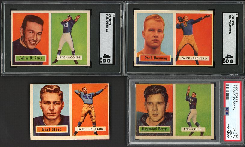 1957 Topps Football Complete Set Unitas Starr SGC 4 522200