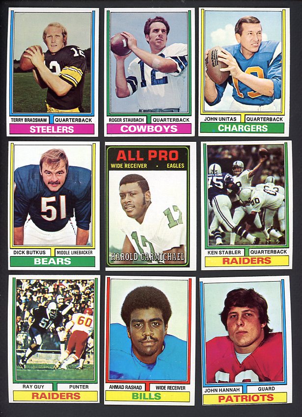 1974 Topps Football Complete Set EX+/EX-MT Staubach Bradshaw 522202