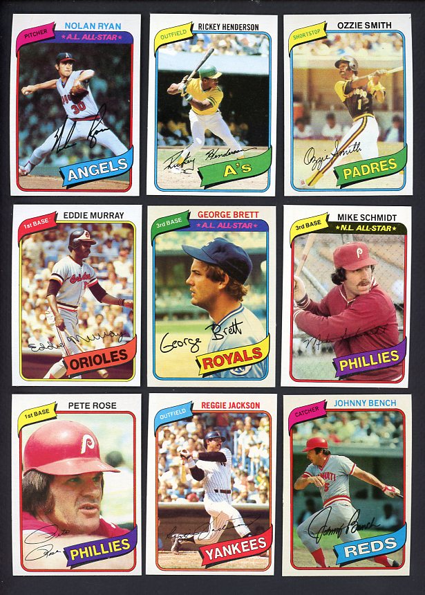 1980 Topps Baseball Complete Set EX-MT/NR-MT Henderson Ryan 522205