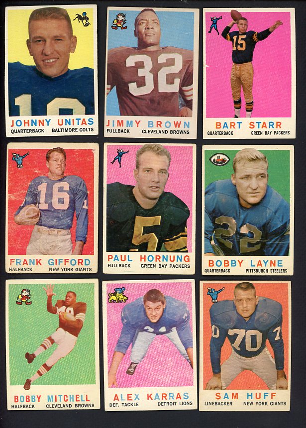 1959 Topps Football Complete Set Mid Grade Brown Unitas Starr 522207