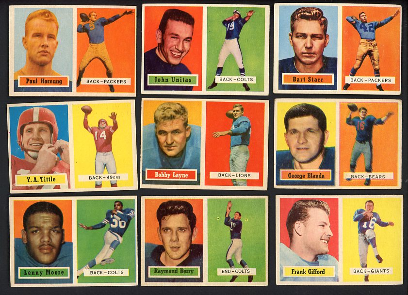 1957 Topps Football Complete Set Unitas Starr Hornung 522210