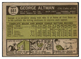 1961 Topps Baseball #551 George Altman Cubs GD-VG 522219