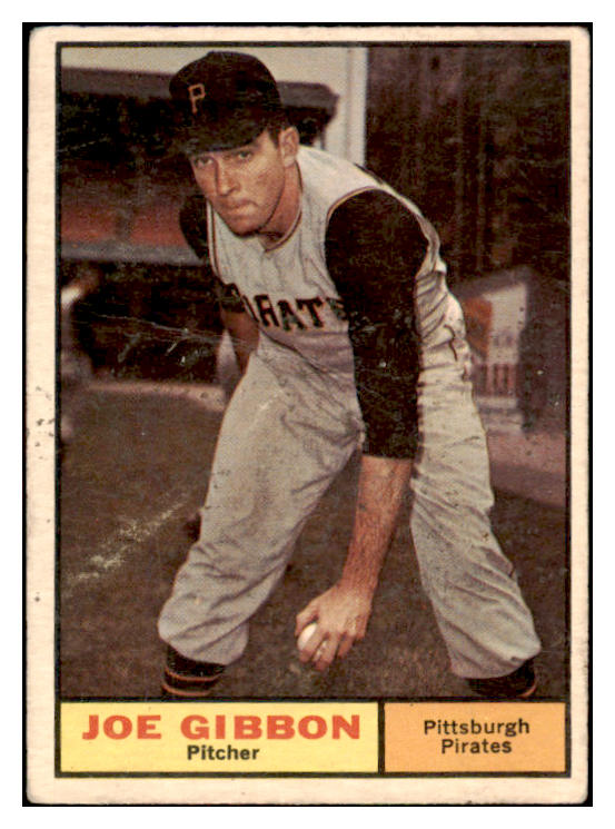 1961 Topps Baseball #523 Joe Gibbon Pirates Good 522221