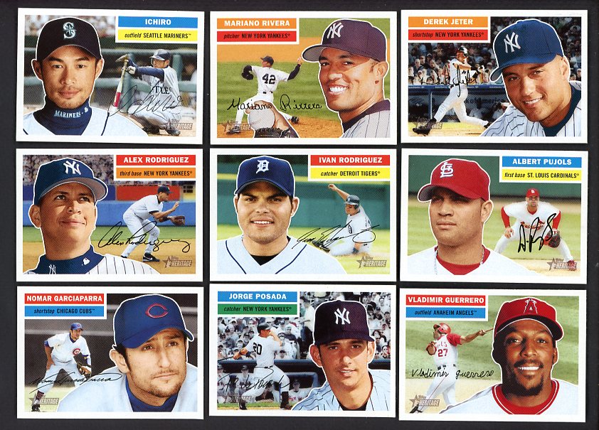 2005 Topps Heritage Complete Master Set Rivera Jeter Pujols 522225