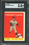 1958 Topps Baseball #343 Orlando Cepeda Giants SGC 3.5 VG+ 522234