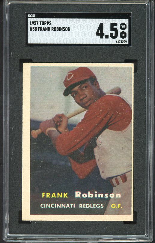 1957 Topps Baseball #035 Frank Robinson Reds SGC 4.5 VG-EX+ 522258