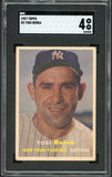 1957 Topps Baseball #002 Yogi Berra Yankees SGC 4 VG-EX 522260