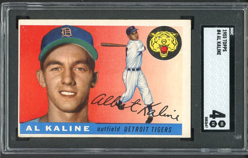 1955 Topps Baseball #004 Al Kaline Tigers SGC 4 VG-EX 522271