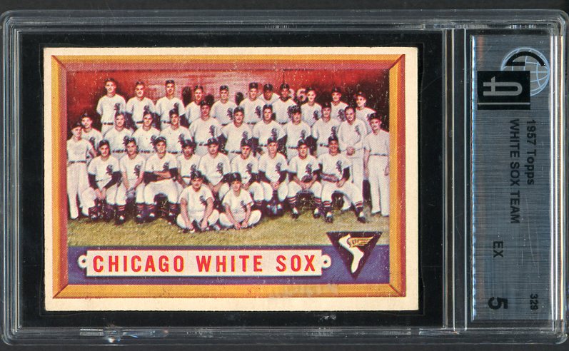 1957 Topps Baseball #329 Chicago White Sox Team GAI 5 EX 522273