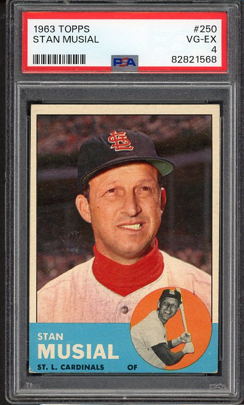 1963 Topps Baseball #250 Stan Musial Cardinals PSA 4 VG-EX 522279