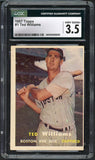 1957 Topps Baseball #001 Ted Williams Red Sox CGC 3.5 VG+ 522288