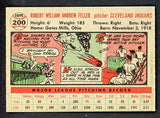 1956 Topps Baseball #200 Bob Feller Indians EX 522293