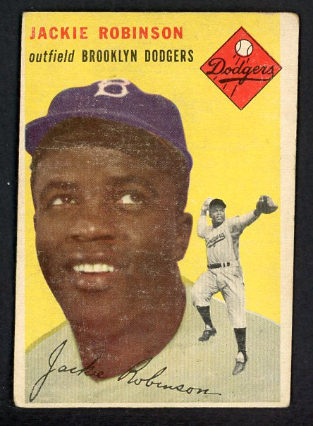 1954 Topps Baseball #010 Jackie Robinson Dodgers VG 522302