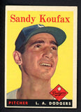 1958 Topps Baseball #187 Sandy Koufax Dodgers EX-MT 522308