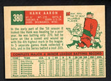 1959 Topps Baseball #380 Hank Aaron Braves VG-EX 522326