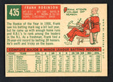 1959 Topps Baseball #435 Frank Robinson Reds VG-EX 522330