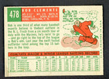 1959 Topps Baseball #478 Roberto Clemente Pirates VG-EX 522331