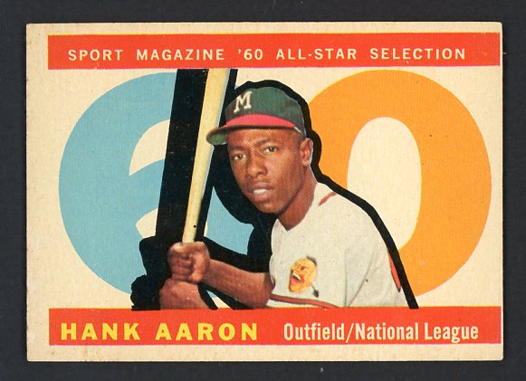 1960 Topps Baseball #566 Hank Aaron A.S. Braves EX 522339