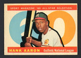 1960 Topps Baseball #566 Hank Aaron A.S. Braves EX 522339