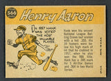 1960 Topps Baseball #566 Hank Aaron A.S. Braves EX 522339