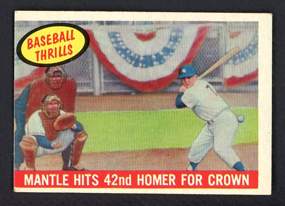 1959 Topps Baseball #461 Mickey Mantle IA Yankees VG-EX 522343