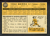 1960 Topps Baseball #480 Yogi Berra Yankees VG-EX 522347