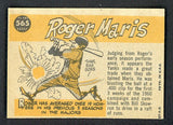 1960 Topps Baseball #565 Roger Maris A.S. Yankees EX 522349