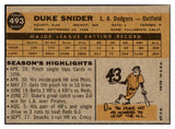 1960 Topps Baseball #493 Duke Snider Dodgers EX-MT 522367