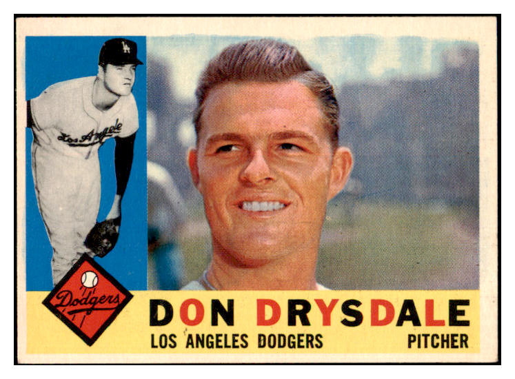 1960 Topps Baseball #475 Don Drysdale Dodgers EX-MT 522369