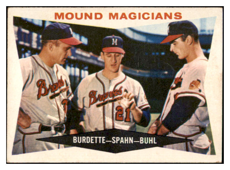 1960 Topps Baseball #230 Warren Spahn Lou Burdette EX-MT 522371