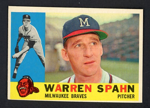 1960 Topps Baseball #445 Warren Spahn Braves EX-MT 522376