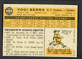 1960 Topps Baseball #480 Yogi Berra Yankees EX-MT 522377