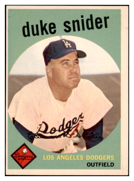 1959 Topps Baseball #020 Duke Snider Dodgers EX-MT 522383