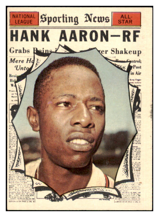 1961 Topps Baseball #577 Hank Aaron A.S. Braves EX-MT 522404