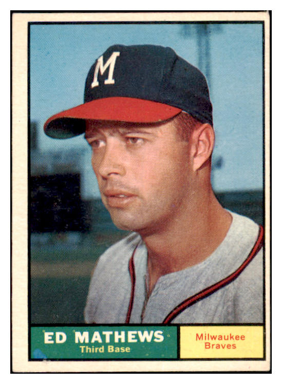 1961 Topps Baseball #120 Eddie Mathews Braves EX 522406