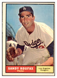 1961 Topps Baseball #344 Sandy Koufax Dodgers EX 522407