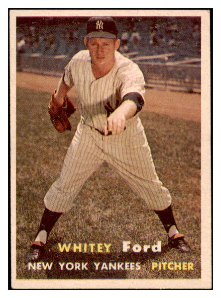 1957 Topps Baseball #025 Whitey Ford Yankees EX 522423