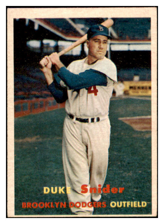1957 Topps Baseball #170 Duke Snider Dodgers EX 522424