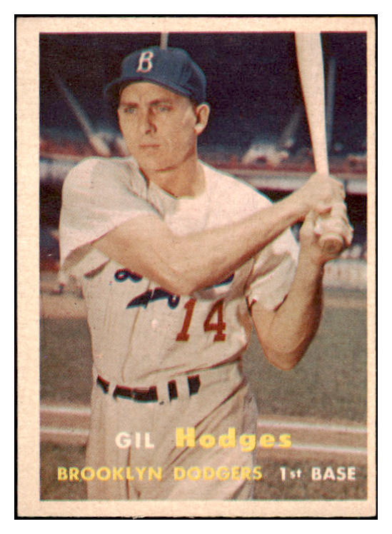 1957 Topps Baseball #080 Gil Hodges Dodgers EX-MT 522436