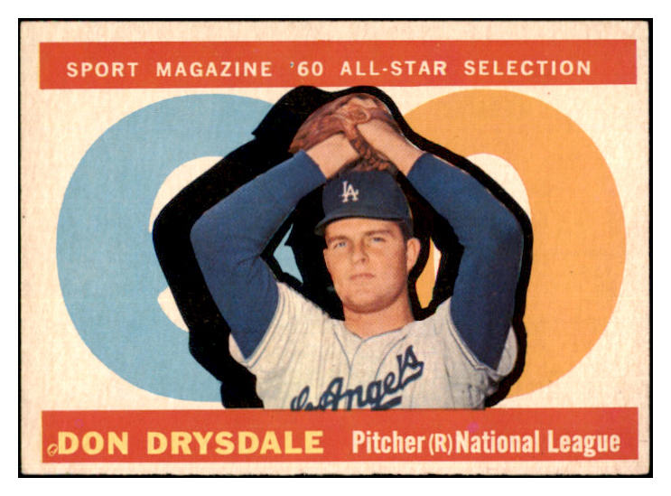 1960 Topps Baseball #570 Don Drysdale A.S. Dodgers EX-MT 522444